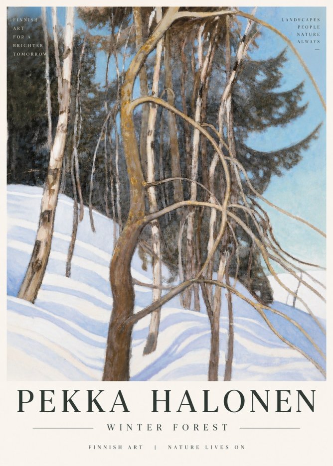 Pekka Halonen Winter Forest III No6 - Póster