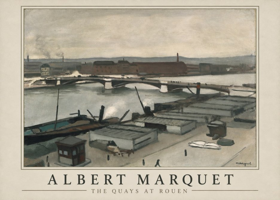 Albert Marquet The Quays at Rouen No1 - Póster