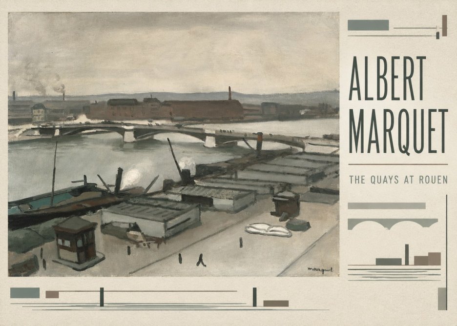Albert Marquet The Quays at Rouen No3 - Póster