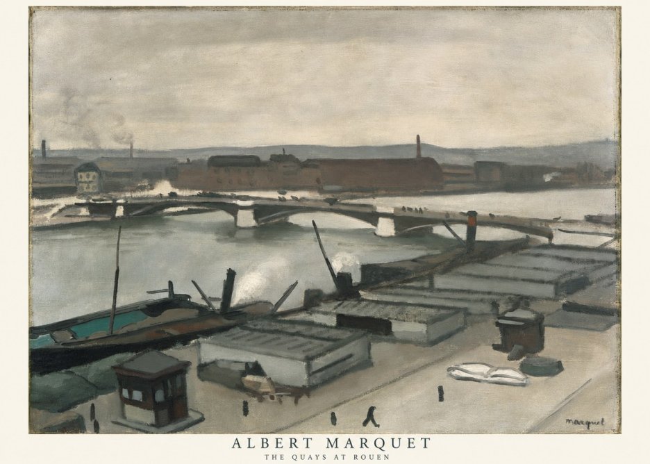 Albert Marquet The Quays at Rouen No6 - Póster