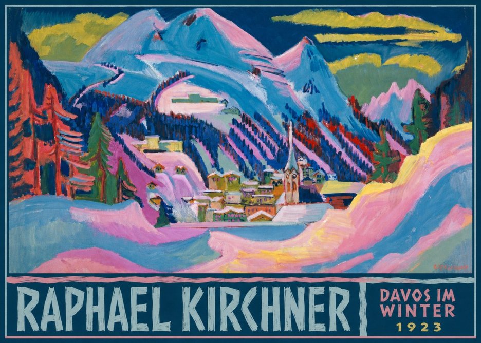 Raphael Kirchner Davos Im Winter No6 - Póster