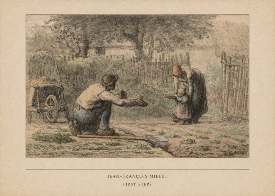 Jean-François Millet First Steps No5 - Póster