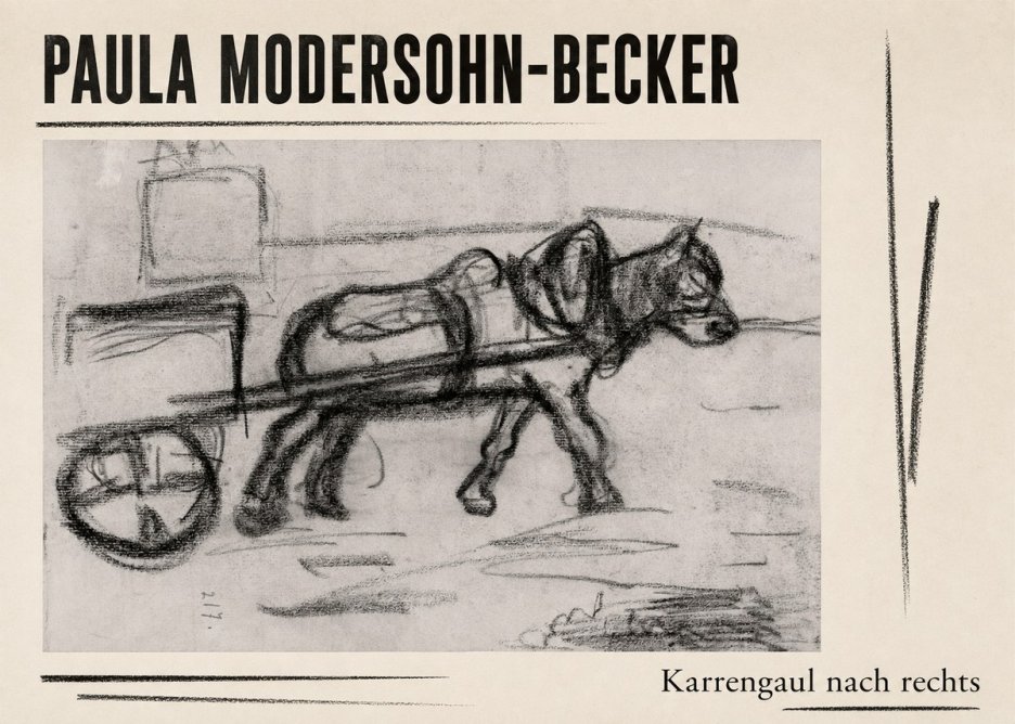 Paula Modersohn-Becker Karrengaul Nach Rechts No2 - Póster