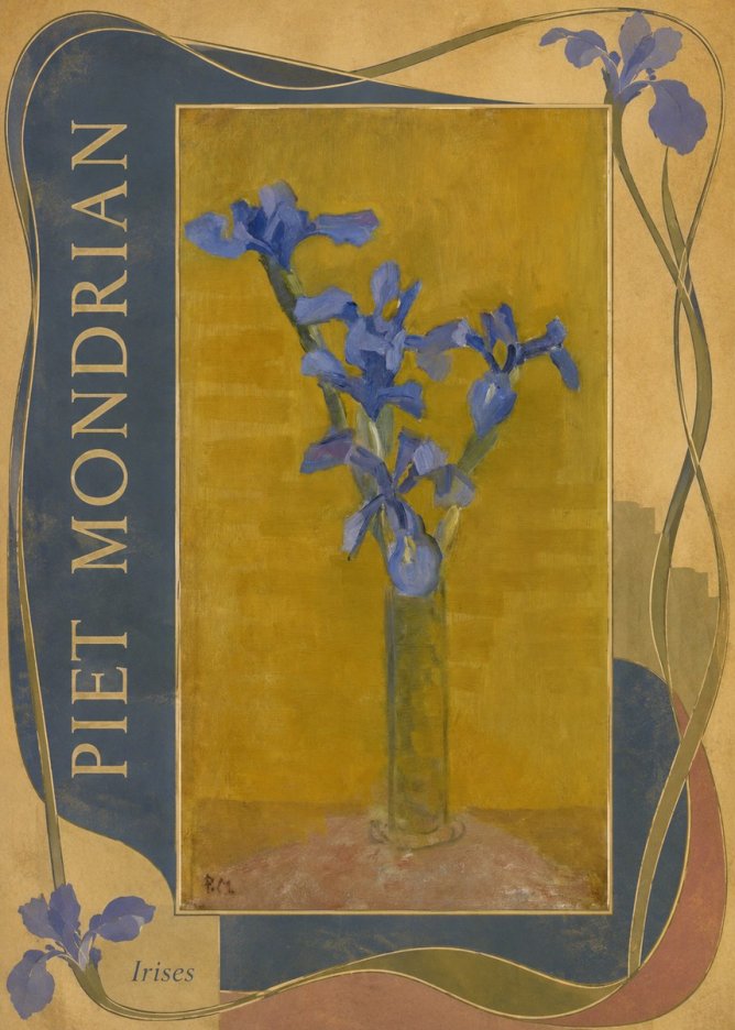 Piet Mondrian Irises No2 - Póster