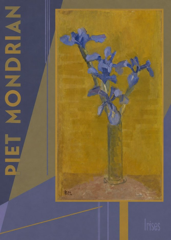 Piet Mondrian Irises No4 - Póster