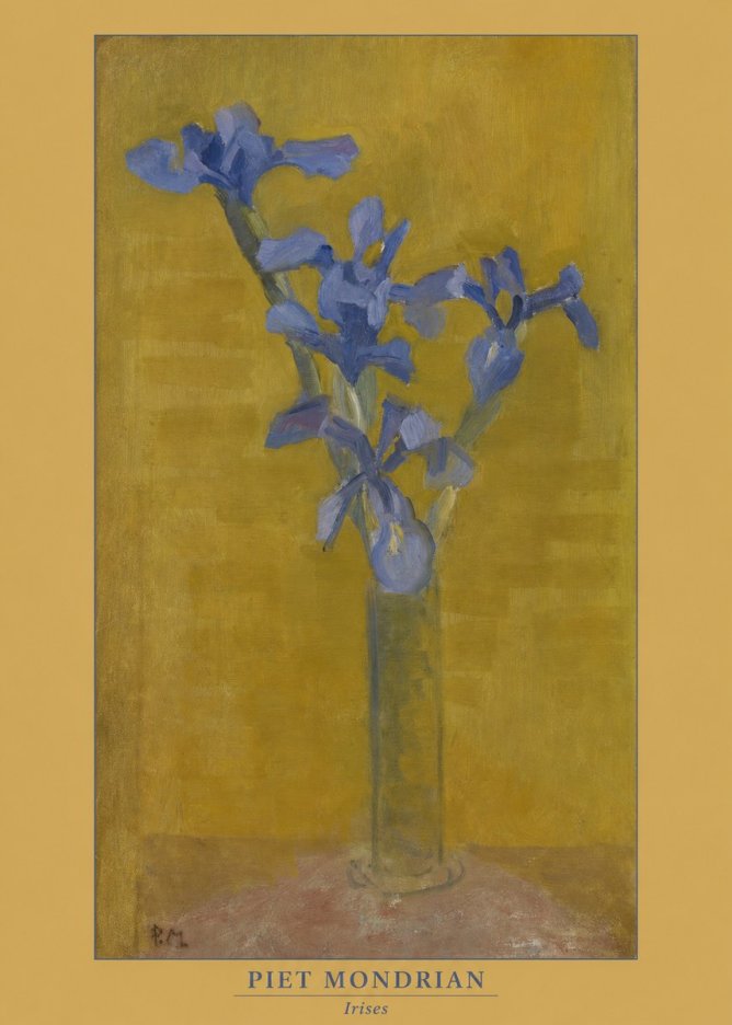 Piet Mondrian Irises No6 - Póster