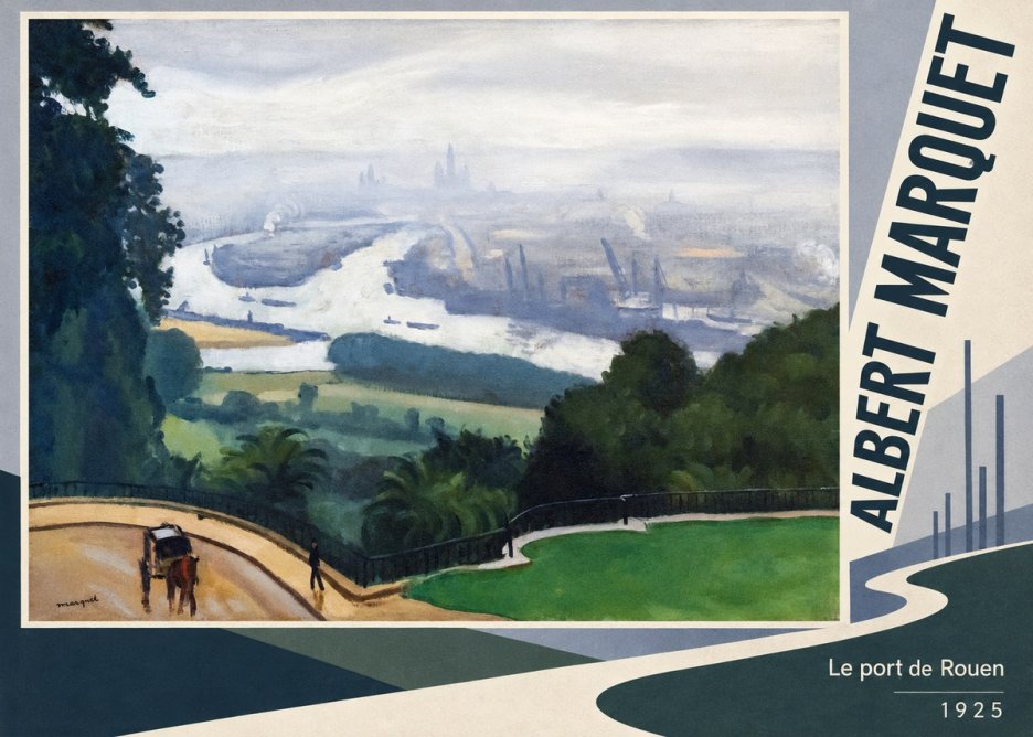 Albert Marquet Le Port De Rouen No6 - Póster