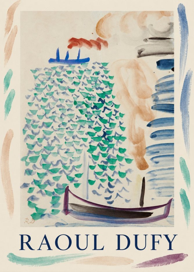 Raoul Dufy Boats on the Water No1 - Póster