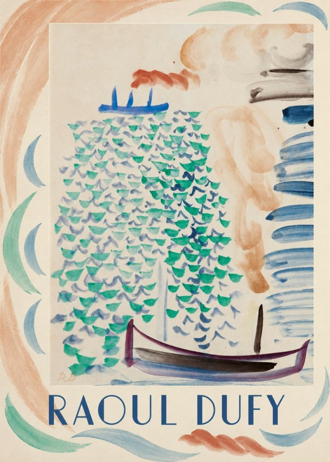 Raoul Dufy Boats on the Water No4 - Póster