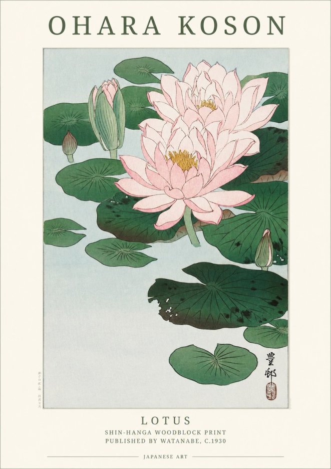 Ohara Koson Lotus I No1 - Póster