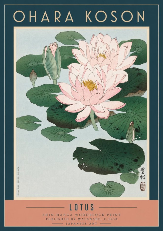 Ohara Koson Lotus I No3 - Póster