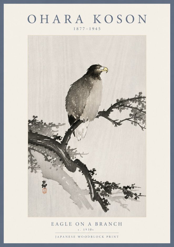 Ohara Koson Eagle on a Branch I No5 - Póster