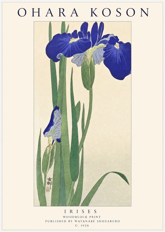 Ohara Koson Irises I No1 - Póster
