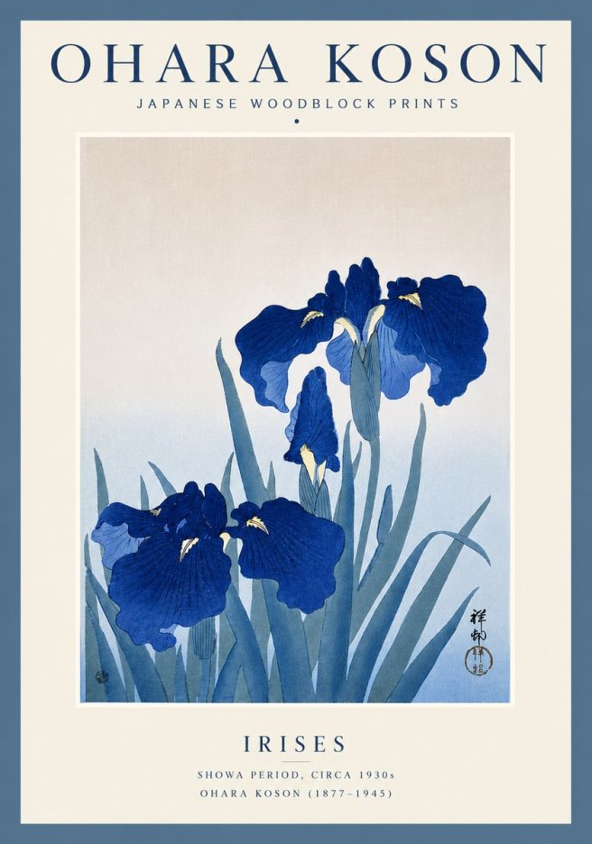 Ohara Koson Iris Es No3 - Póster