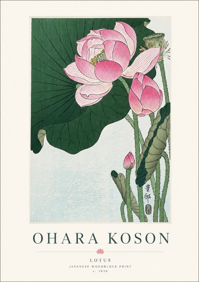 Ohara Koson Lotus II No1 - Póster