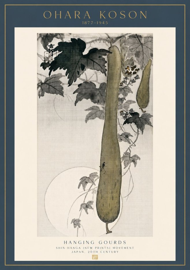 Ohara Koson Hanging Gourds No3 - Póster