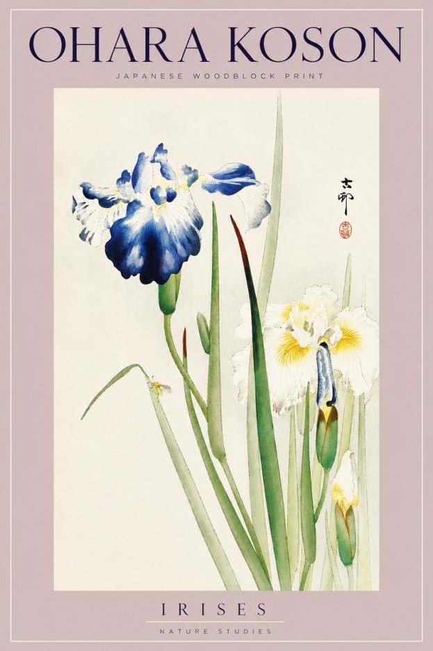 Ohara Koson Irises II No6 - Póster
