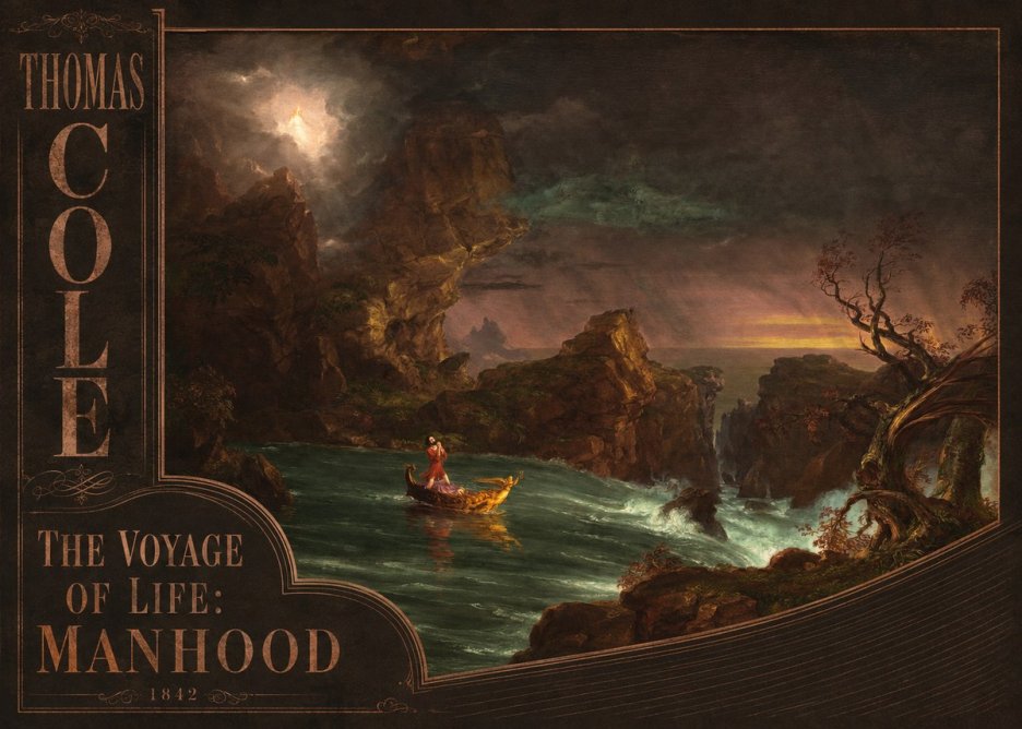 Thomas Cole The Voyage of Life: Manhood I No2 - Póster