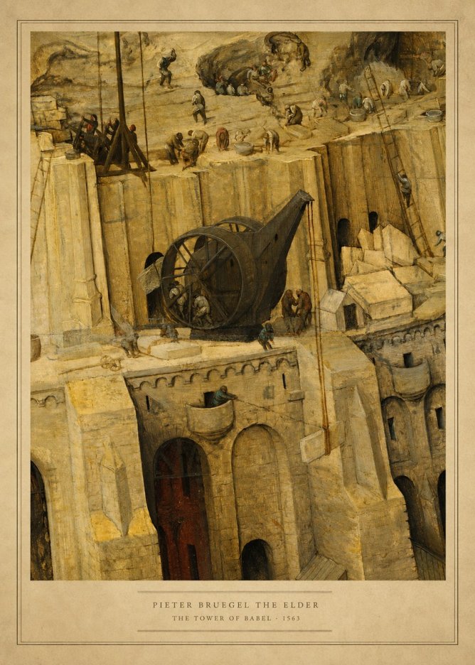 Pieter Bruegel The Tower of Babel VII No5 - Póster