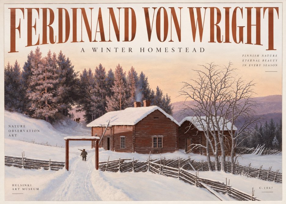 Ferdinand von Wright Winter at the Forest Edge No3 - Póster