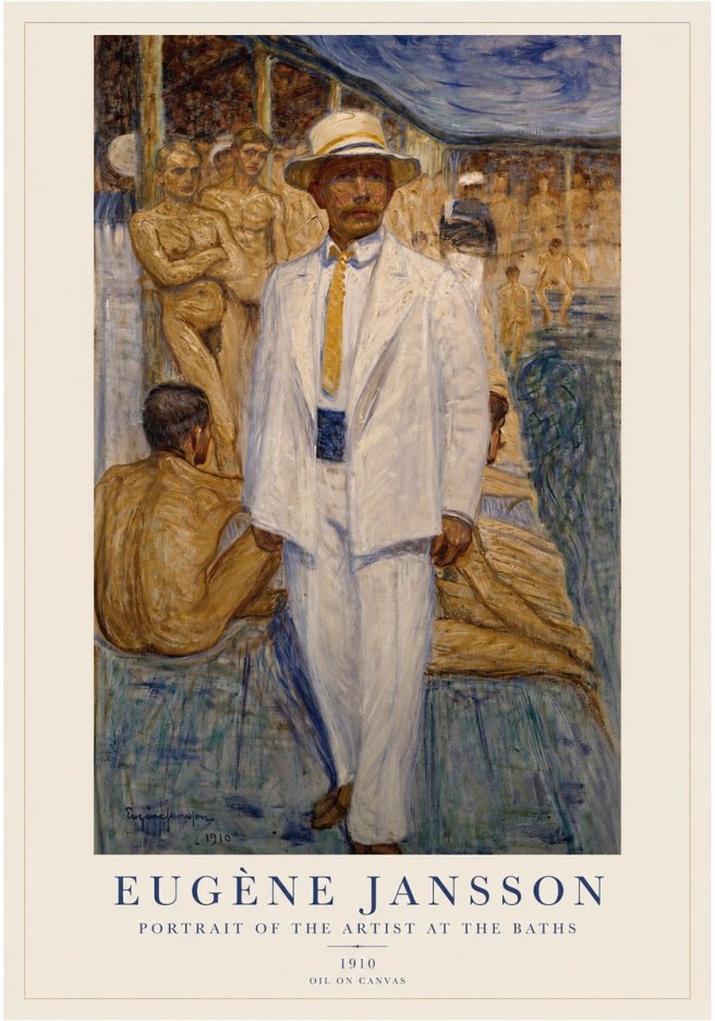 Eugène Jansson Portrait of the Artist at the Baths No1 - Póster