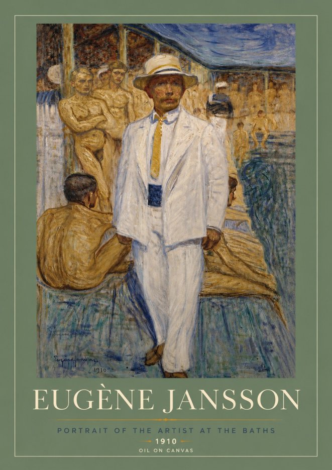 Eugène Jansson Portrait of the Artist at the Baths No3 - Póster