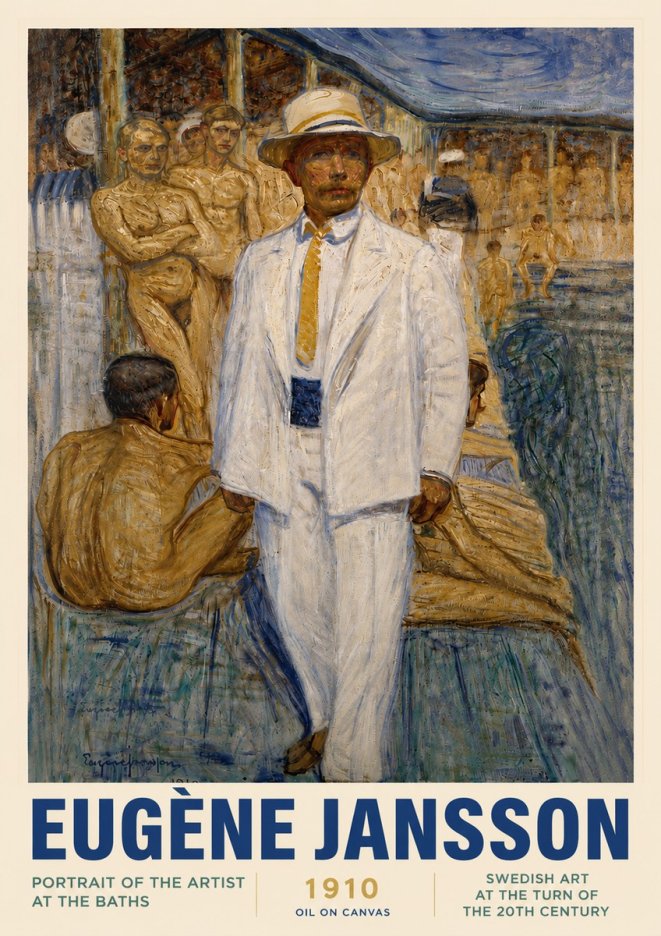 Eugène Jansson Portrait of the Artist at the Baths No4 - Póster