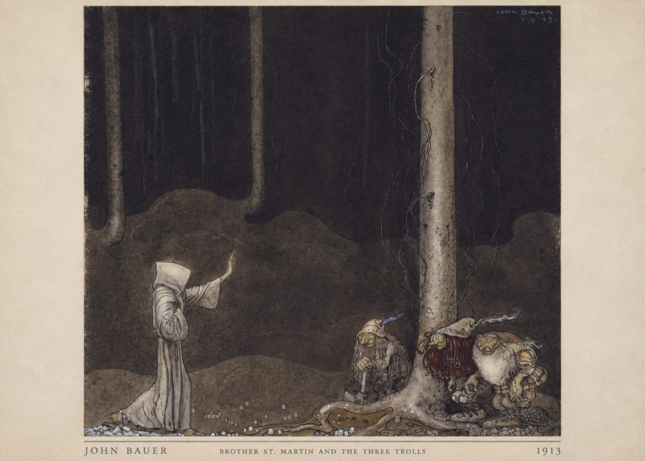 John Bauer Brother St. Martin and the Three Trolls No4 - Póster