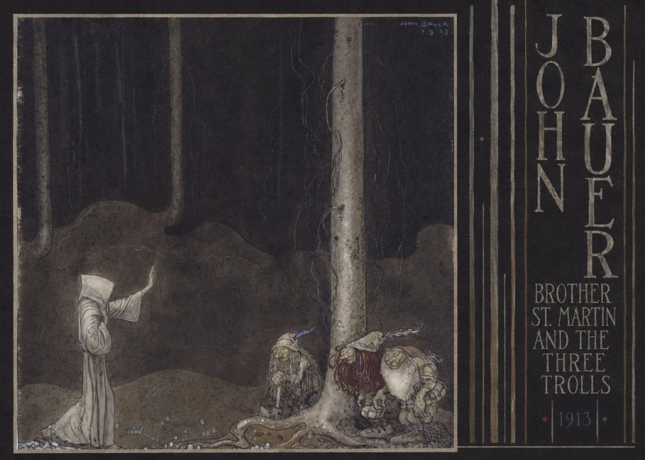 John Bauer Brother St. Martin and the Three Trolls No6 - Póster