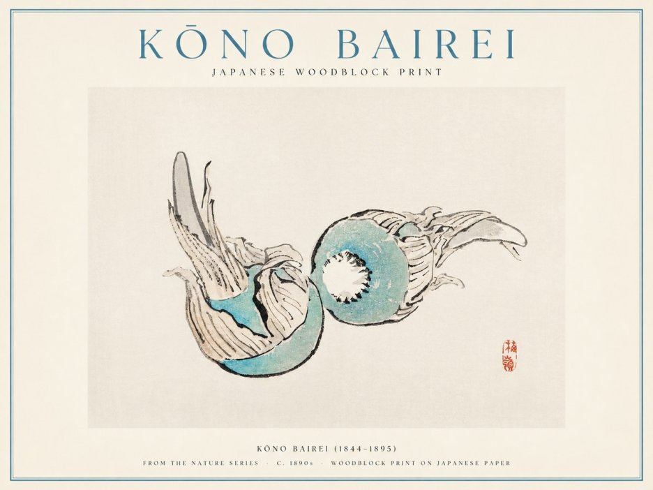 Kōno Bairei Abstract Botanical Forms No1 - Póster