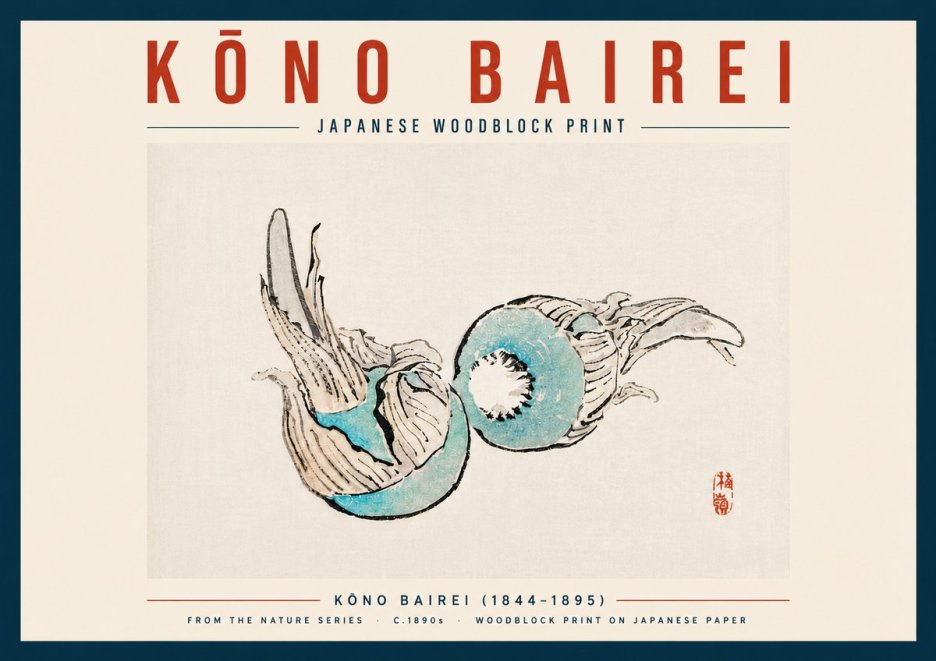 Kōno Bairei Abstract Botanical Forms No6 - Póster