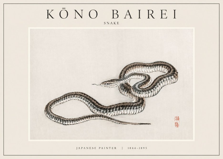 Kōno Bairei Snake No1 - Póster