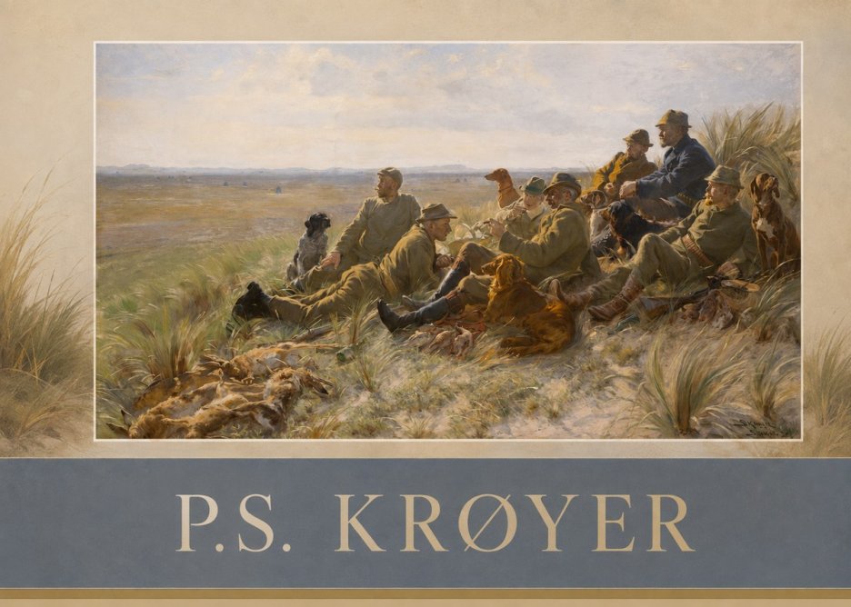 P.S. Krøyer Hare-hunting in the Dunes No2 - Póster