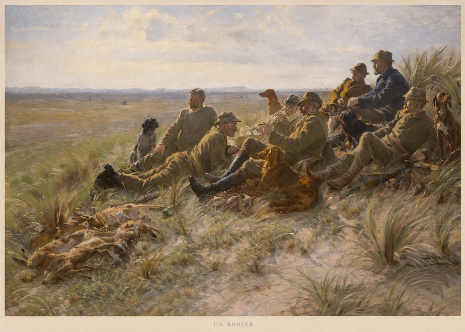 P.S. Krøyer Hare-hunting in the Dunes No5 - Póster