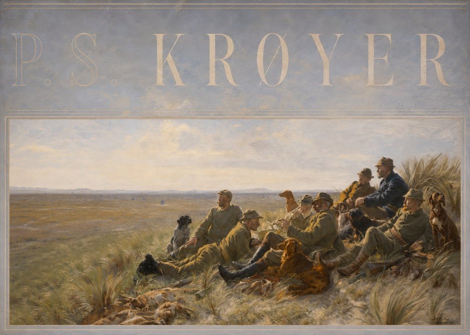 P.S. Krøyer Hare-hunting in the Dunes No6 - Póster