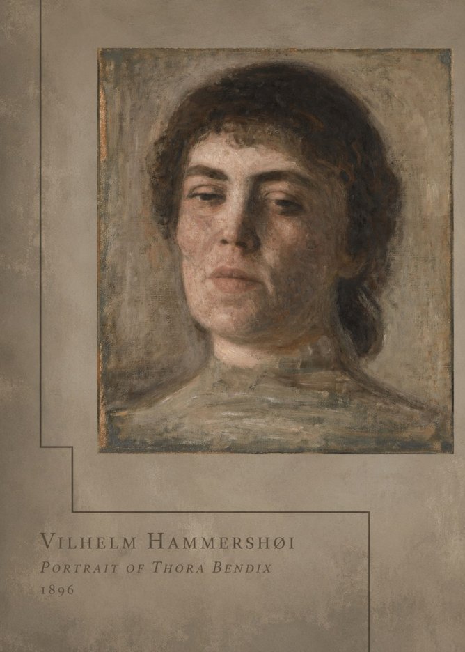 Vilhelm Hammershøi Portrait of Thora Bendix No3 - Póster