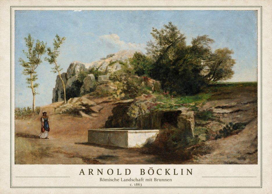 Arnold Böcklin Römische Landschaft Mit Brunnen No1 - Póster