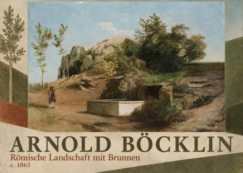 Arnold Böcklin Römische Landschaft Mit Brunnen No5 - Póster