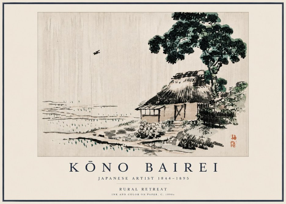 Kōno Bairei Rural Retreat No4 - Póster