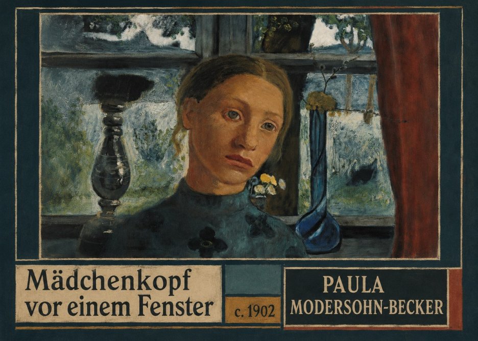 Paula Modersohn-Becker Mädchenkopf Vor Einem Fenster No3 - Póster