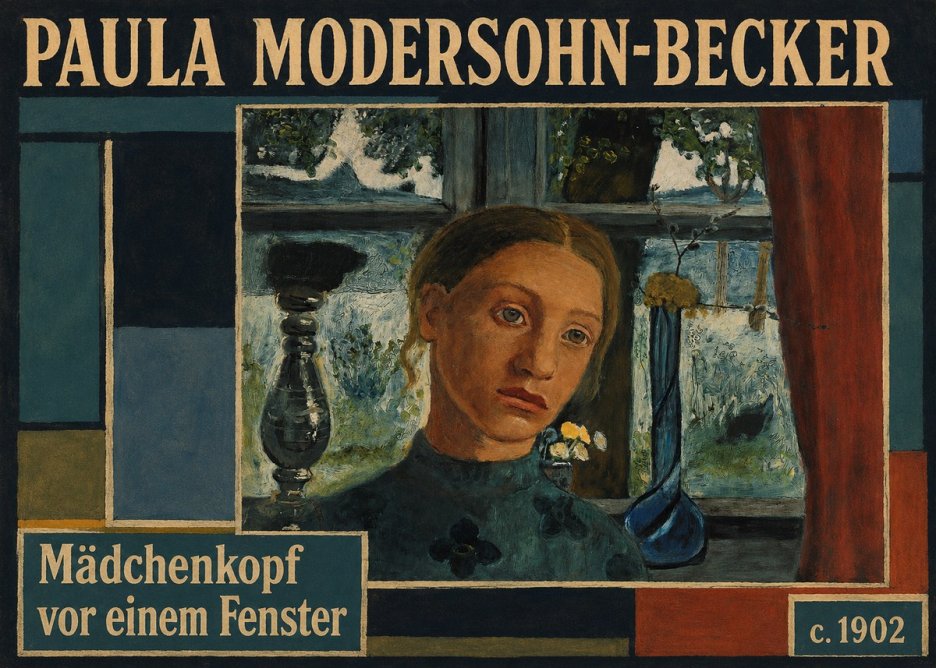 Paula Modersohn-Becker Mädchenkopf Vor Einem Fenster No6 - Póster