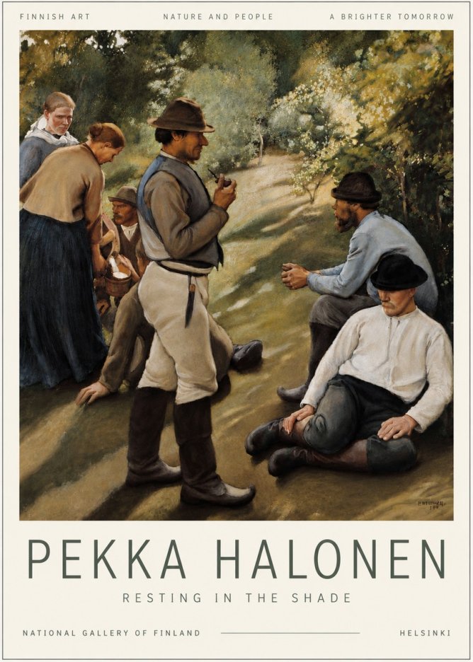 Pekka Halonen Resting in the Shade No6 - Póster