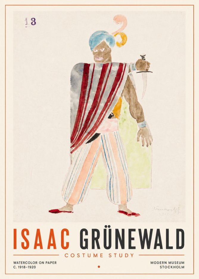 Isaac Grünewald Costume Study III No5 - Póster