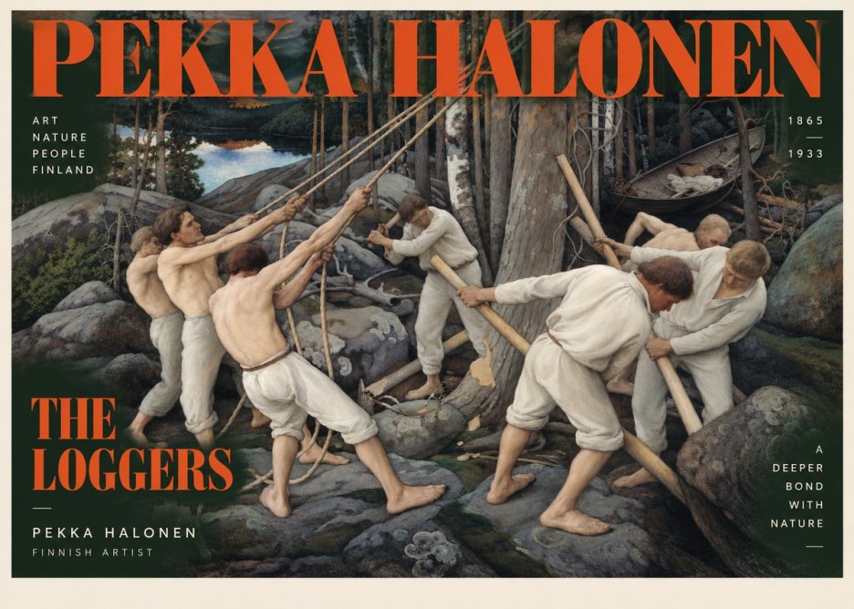 Pekka Halonen The Loggers No2 - Póster