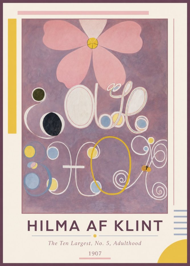 Hilma af Klint The Ten Largest, No. 5, Adulthood No1 - Póster