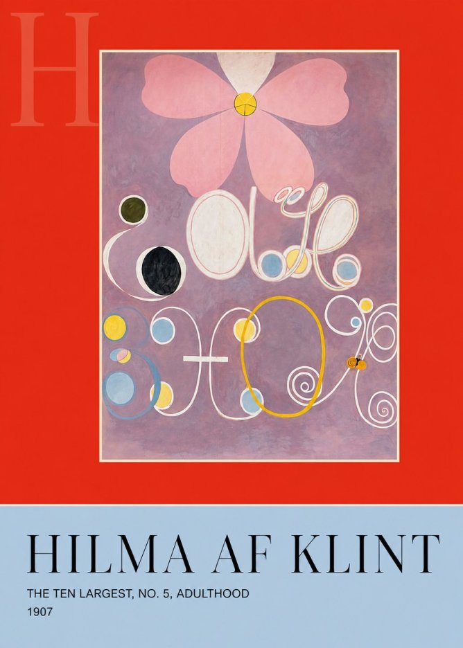 Hilma af Klint The Ten Largest, No. 5, Adulthood No6 - Póster