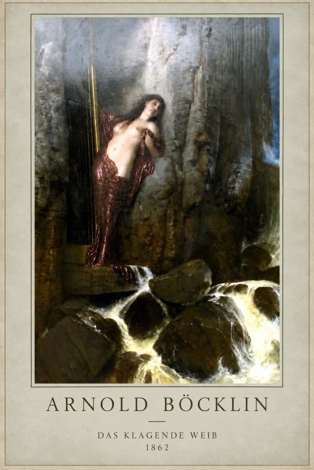 Arnold Böcklin Das Klagende Weib No2 - Póster