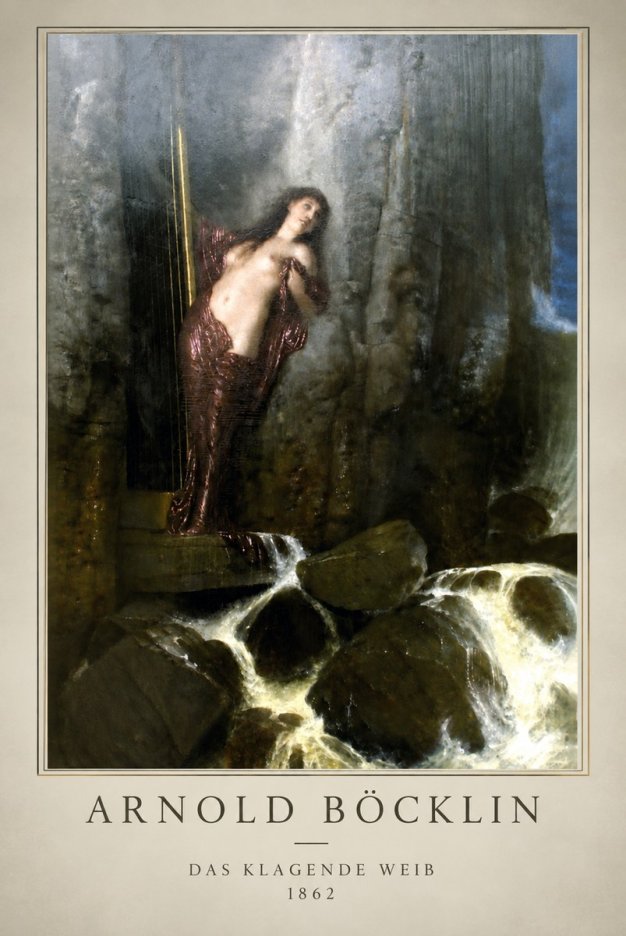 Arnold Böcklin Das Klagende Weib No3 - Póster