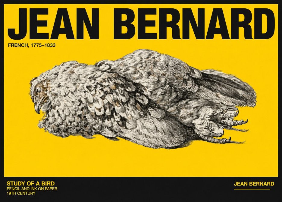 Jean Bernard Study of a Bird I No6 - Póster