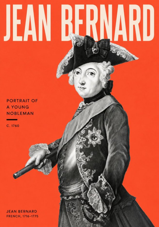 Jean Bernard Portrait of a Young Nobleman No2 - Póster